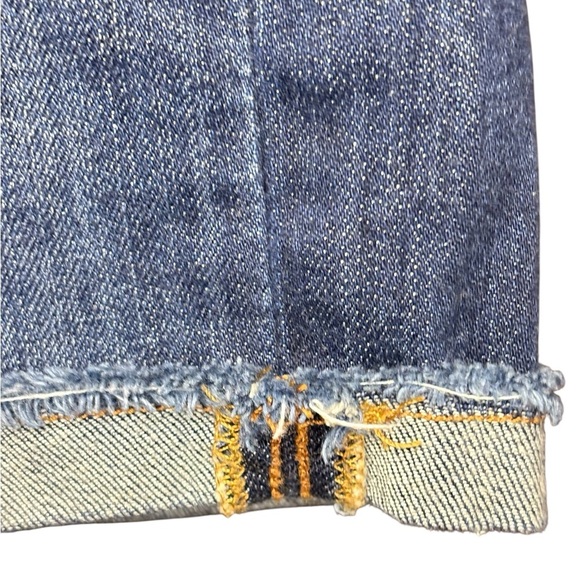 Lucky brand handcrafted woman’s the rollup denim dark wash shorts size 2/26 used - Picture 3 of 7